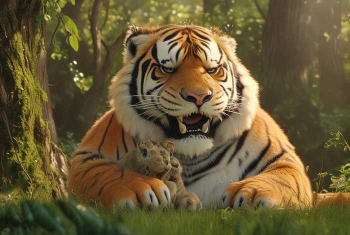 儿童故事大老虎吃小兔子（小老虎吃兔子的故事）