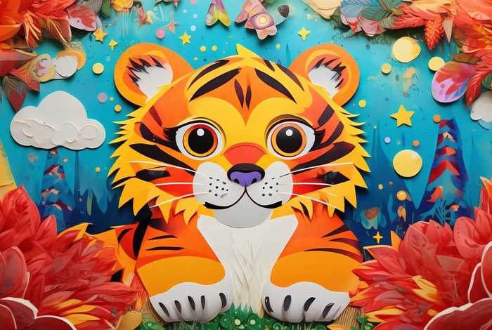 儿童虎年手工画（儿童虎年手工画教程）