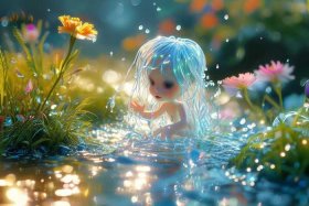 儿童动画水孩子故事，水孩子的故事简笔画