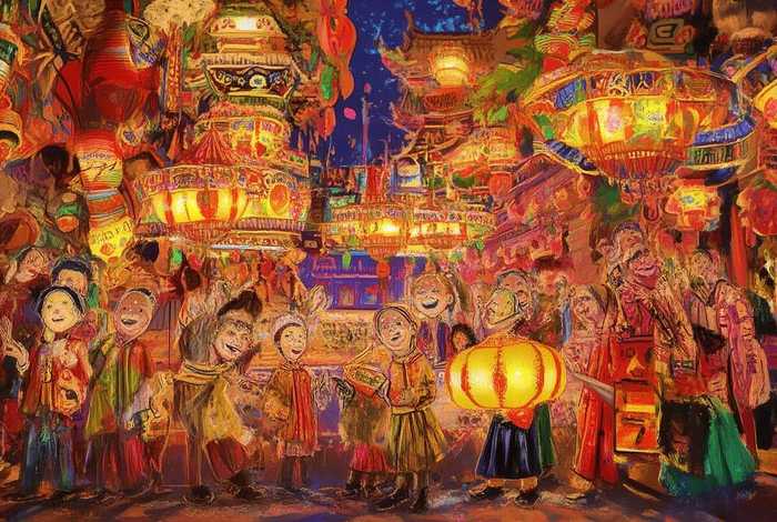 传统节日故事画（传统节日的儿童画）