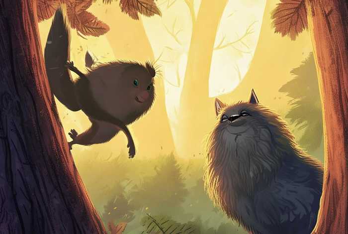 《小松鼠》的故事；大灰狼小松鼠的故事