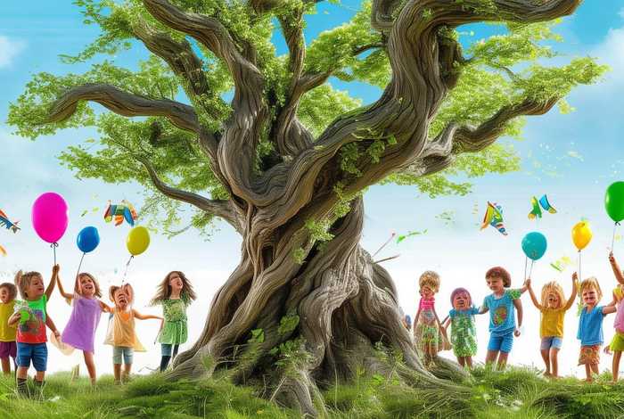 儿童画老树 老树画画儿童节