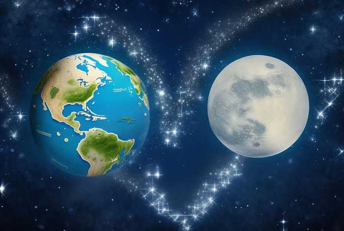 儿童故事地球和月亮的故事，地球和月亮的爱情故事