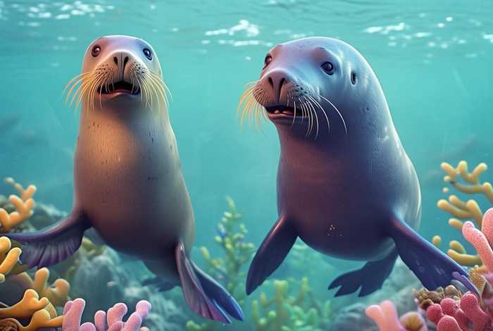 儿童海狮绘本故事；海狮和海豹傻傻分不清绘本故事