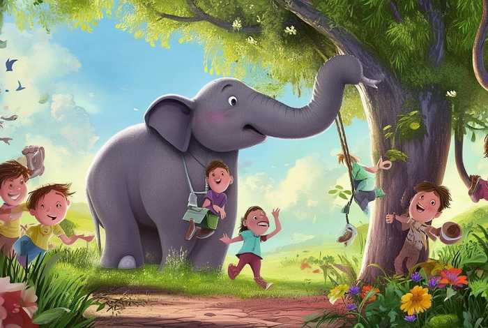 儿童故事长鼻子的大象，长鼻子大象的故事视频