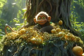 a greedy monkey的英语小故事 monkey king英语故事