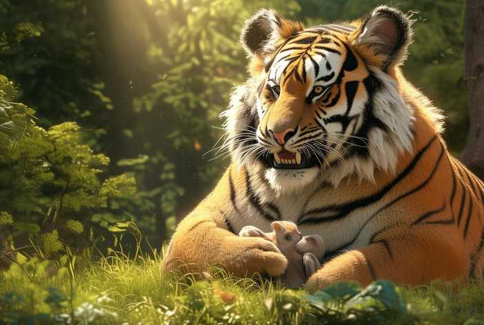 儿童故事大老虎吃小兔子（小老虎吃兔子的故事）