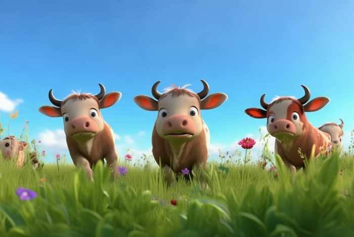 儿童故事三只公牛视频；幼儿故事视频三只公牛