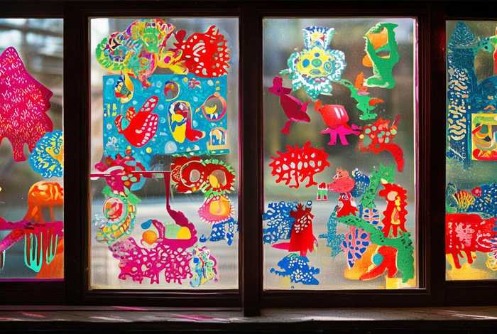 儿童故事贴窗花，儿童画贴窗花