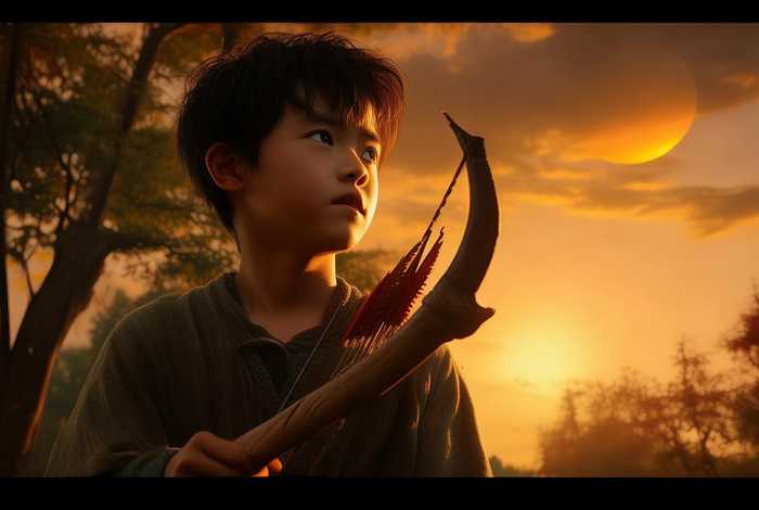 儿童故事睡前童话后羿射日 睡前故事 后羿射日