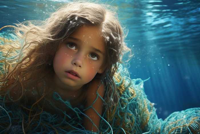 儿童美人鱼被渔网抓住、儿童美人鱼被渔网抓住了怎么办
