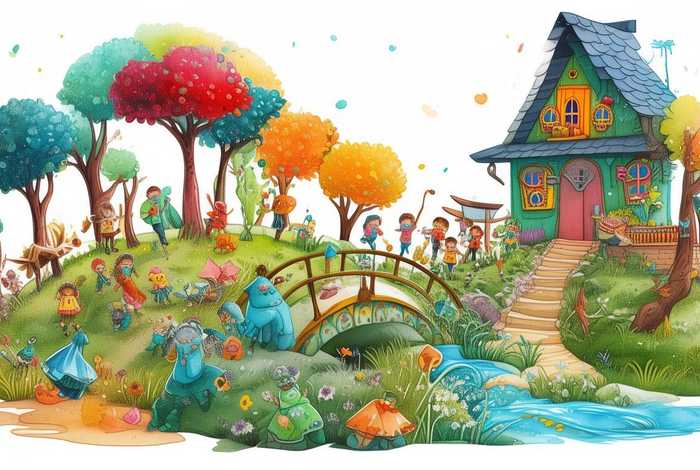 儿童故事配图字小（儿童故事图片配图）