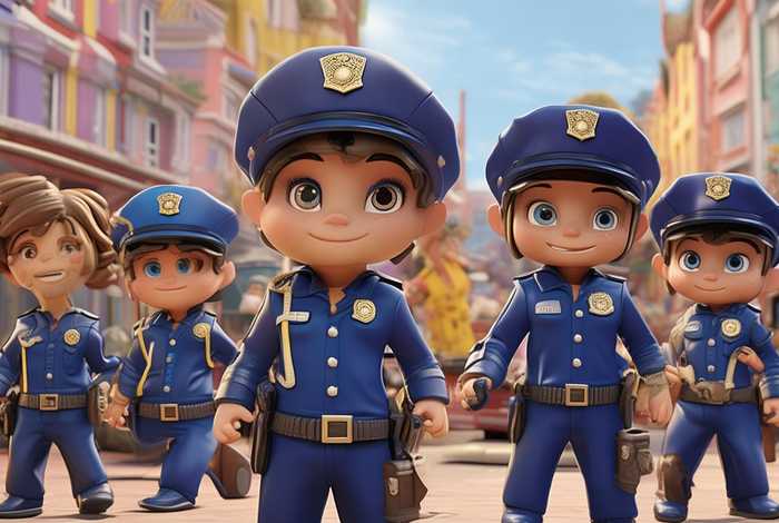 儿童警察故事视频动画、少儿警察故事视频