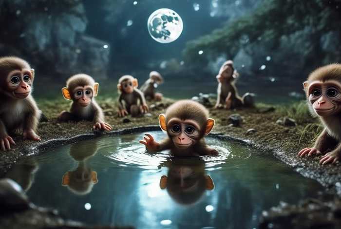 儿童故事猴子捞月的故事，猴子捞月的幼儿故事