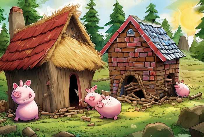 儿童绘本故事三只小猪盖房子;幼儿绘本故事三只小猪盖房子 儿童绘本故事三只小猪盖房子;幼儿绘本故事三只小猪盖房子