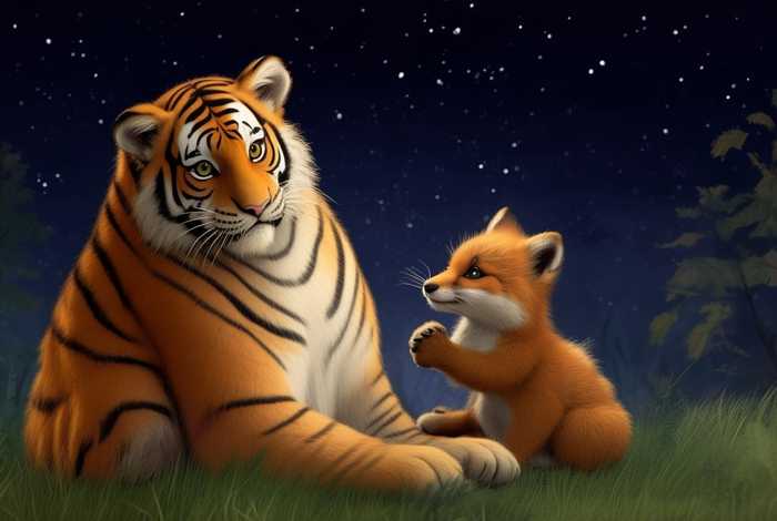 儿童睡前故事老虎与狐狸（老虎和小狐狸的睡前故事）