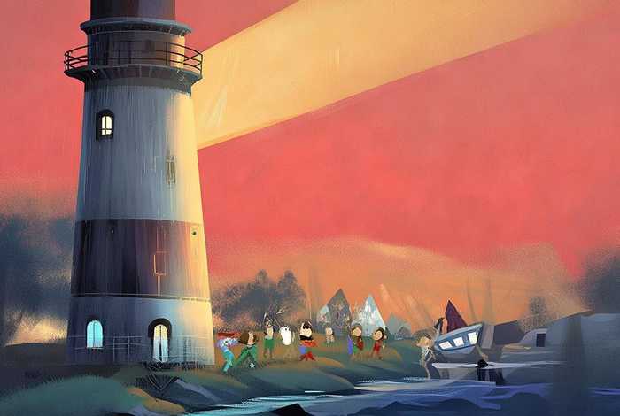 儿童灯塔绘本故事，灯塔的绘本故事图片