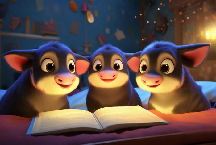 儿童睡前故事精选三只公牛 幼儿睡前故事三只公牛 儿童睡前故事精选三只公牛 幼儿睡前故事三只公牛