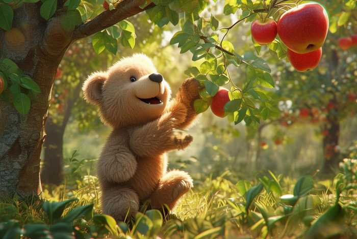 儿童故事小熊抓苹果;小熊摘苹果幼儿故事 儿童故事小熊抓苹果;小熊摘苹果幼儿故事