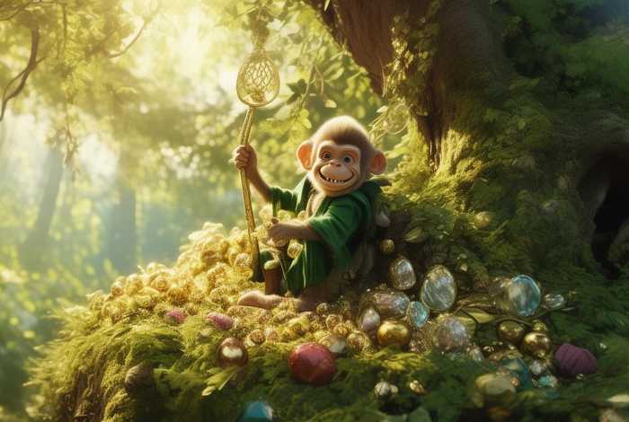 a greedy monkey的英语小故事 monkey king英语故事