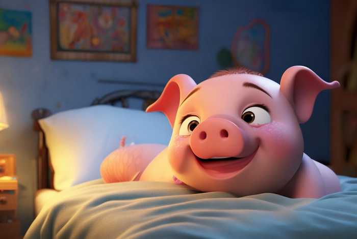 儿童睡前小故事视频懒惰的小猪；幼儿简短小故事视频懒惰的小猪