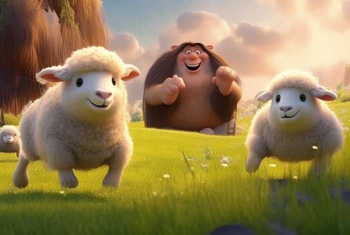 儿童故事三只羊和巨人，三只羊幼儿故事