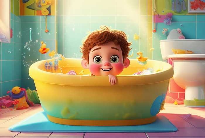 儿童洗澡图片；儿童洗澡图画大全图片简单