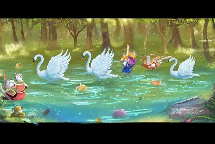 儿童故事六只天鹅；猫小帅故事六只天鹅