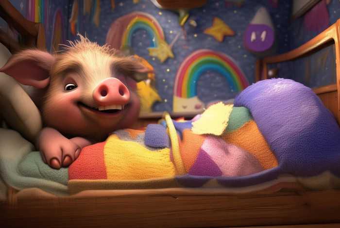 儿童故事脏小猪，脏小猪睡前故事图片