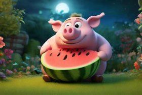 4岁儿童睡前小故事猪八戒吃西瓜 宝宝睡前启蒙小故事猪八戒吃西瓜