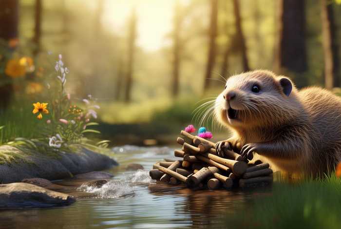 儿童故事河狸 - 河狸寓言故事