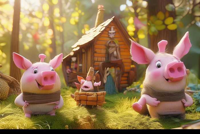 儿童故事三只猪 - 少儿故事三只小猪