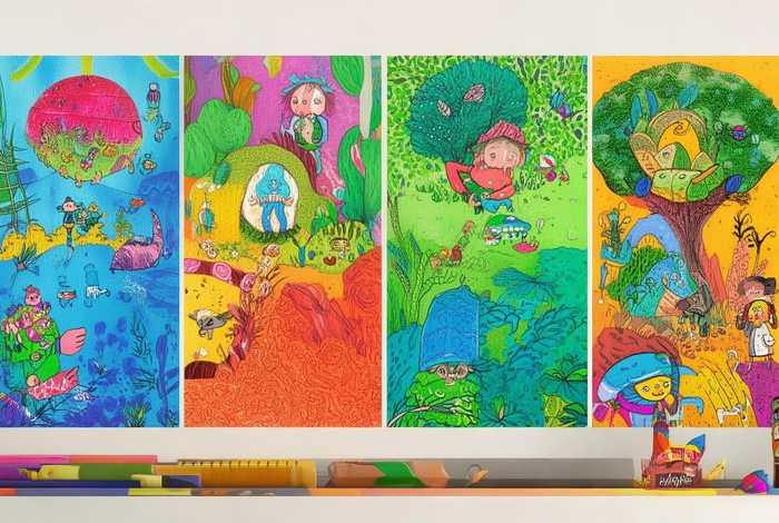 儿童简笔画连环画寓言故事 连环画简笔画4格寓言故事上色