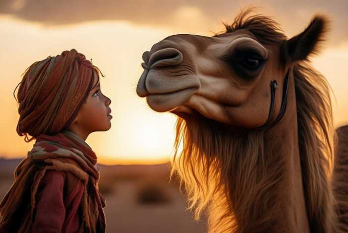 儿童故事野骆驼 - 野骆驼这个故事中最让你感动的是什么