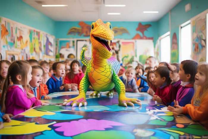 《城里来了大恐龙》故事教学设计 - 《城里来了大恐龙》故事教学设计及反思