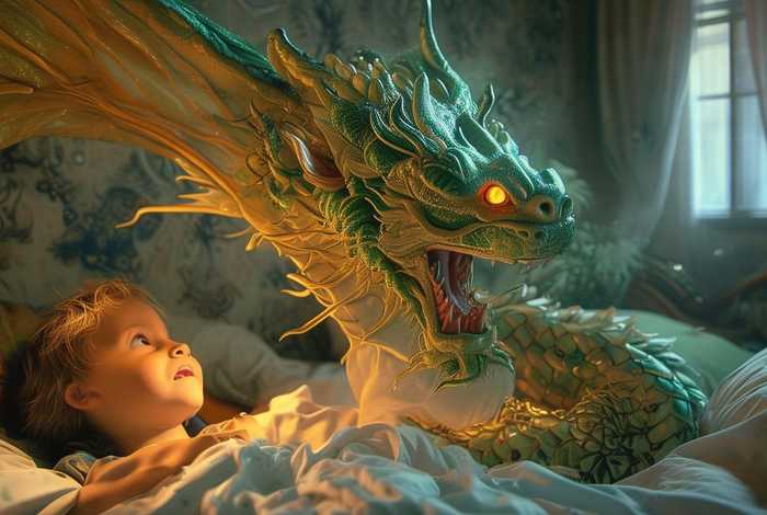 《叶公好龙》睡前故事 - 叶公好龙的睡前故事