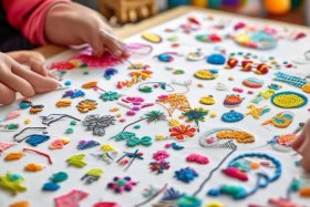 儿童刺绣；儿童刺绣画