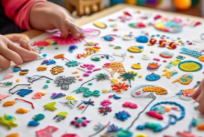 儿童刺绣；儿童刺绣画