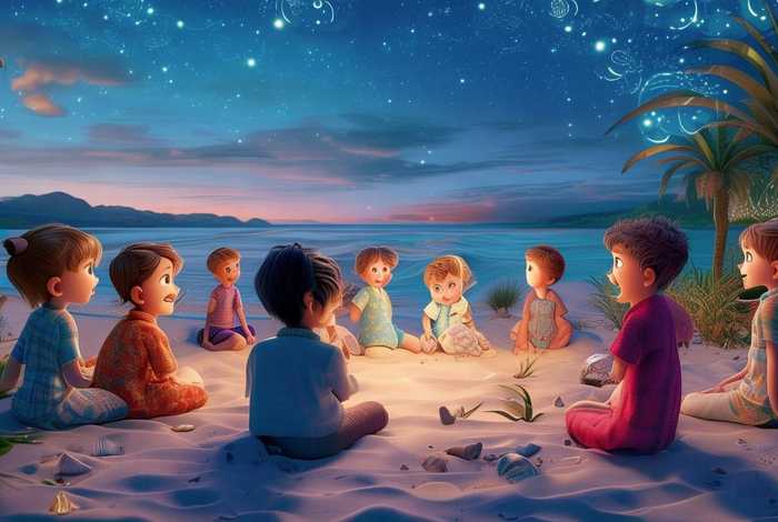 儿童睡前海边故事、海边故事 幼儿园