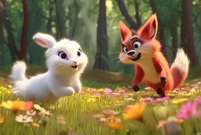 儿童故事兔子可可和狐狸克鲁鲁 幼儿故事兔子和狐狸
