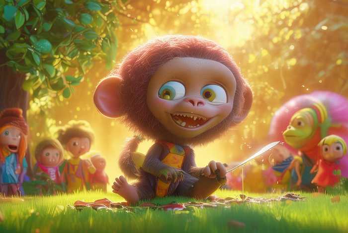 儿童故事猴吃西瓜故事，猴吃西瓜幼儿故事讲述