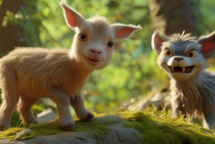 儿童故事大灰狼和小山羊故事；大灰狼和小山羊的故事在线听故事mp3