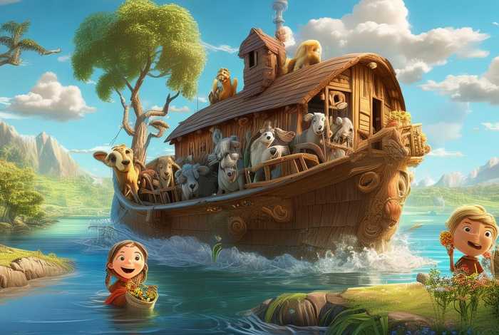 儿童故事童话诺亚方舟 - 诺亚方舟 故事
