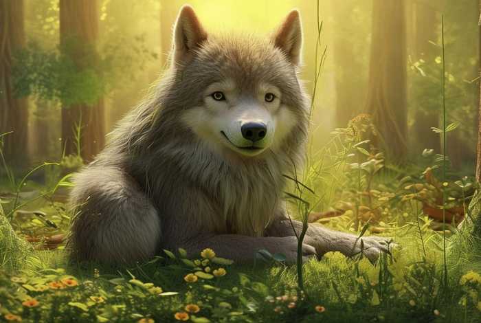 儿童故事《爱吃草的狼》，爱吃草的大灰狼作文