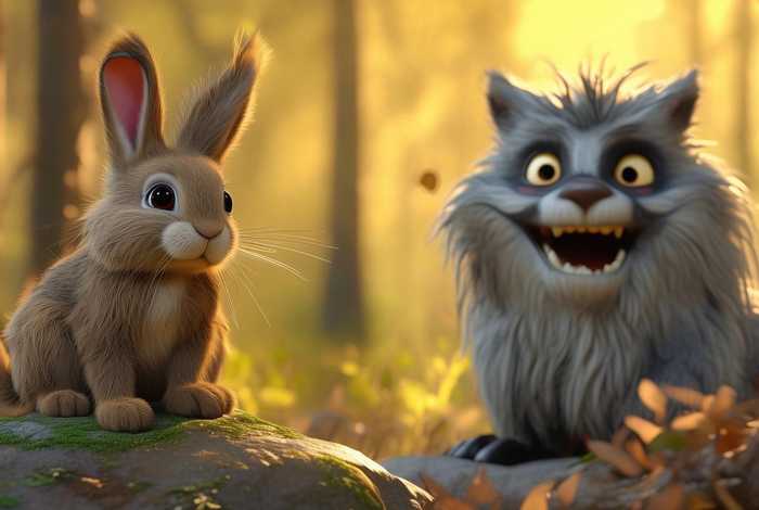 儿童故事大灰狼和小兔子乖乖；大灰狼和小兔子的故事给我弄出来
