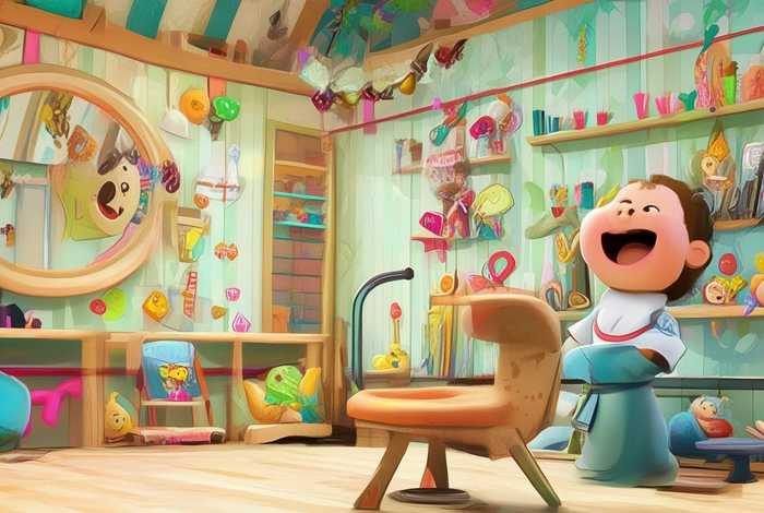 儿童故事理发店，幼儿园故事理发店