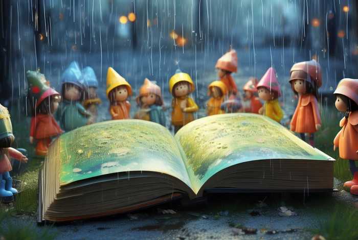 儿童故事下雨音乐、下雨的时候故事录音