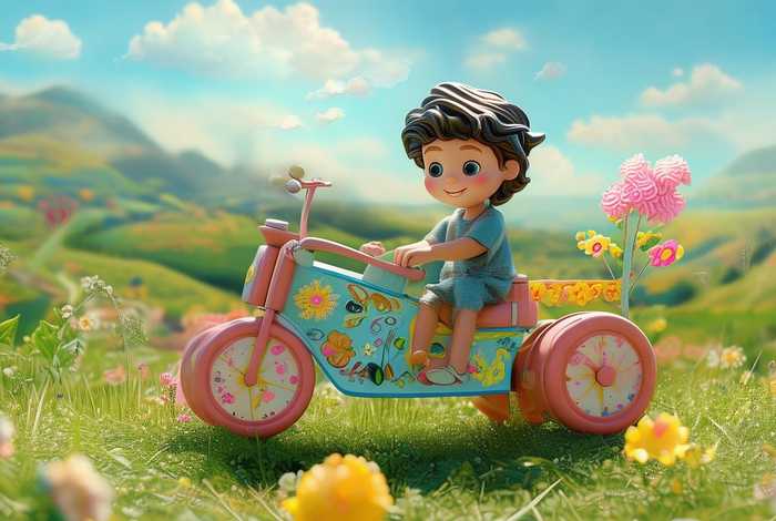 儿童故事三轮车的故事 - 三轮车的爱情故事