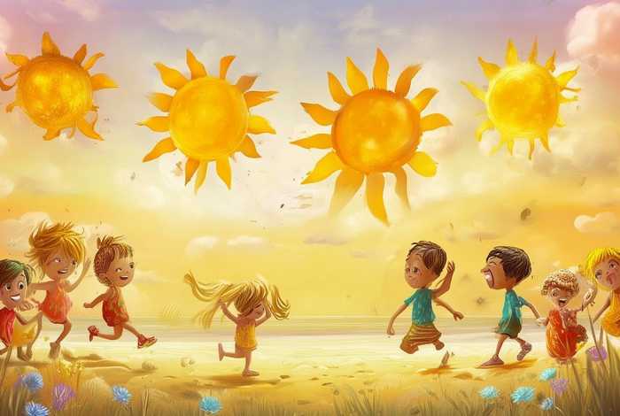 9个太阳的儿童故事、十个太阳的故事幼儿