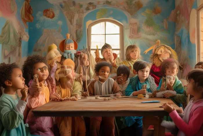 儿童表演圣经故事